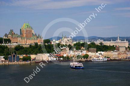 Ferry boat on the St. Lawrence River at Quebec City, Canada.