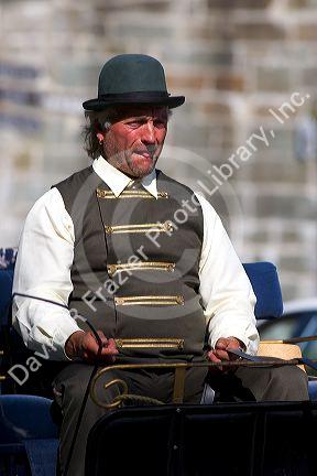 A horse and carriage driver at Quebec City, Quebec, Canada.