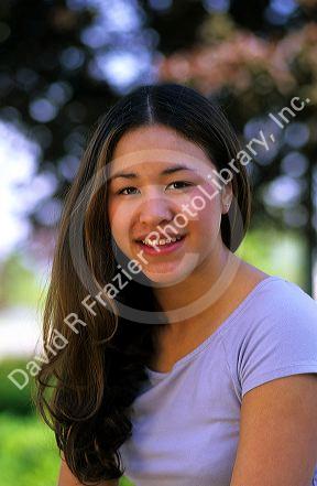 Portrait of an Asian American teen girl. MR