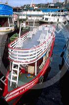 Riverboats docked in Manaus Brazil on the Amazon River.