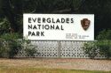 The entrance sign to the Everglades National Park in Florida.