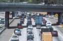 Traffic jam on Interstate 5 in Los Angeles, California.