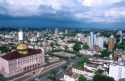 Scenic overview of the city Manaus Brazil.  Showing the opera house.