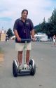 Man rides a segway at the Idaho State Fair.