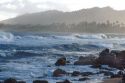 Waves crash on Kauai,  Hawaii.