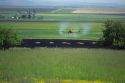 Cropduster spraying a field.