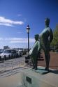 A bronze statue called The Tourists in Norfolk, Virginia.