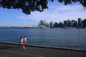 People jogging in Vancouver, Canada.