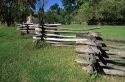 Split rail fence at Colonial Williamsburg in Virginia.