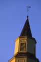 Church steeple in colonial Williamsburg, Virginia.