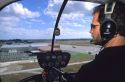 A helicopter pilot in Miami, Florida.