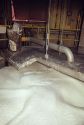Bleach wood pulp slurry at a paper mill.  A step in manufacturing of paper.