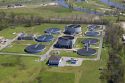Sewage treatment plant near Gretna, Louisiana.