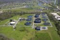 Sewage treatment plant near Gretna, Louisiana.