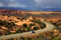 Rock formations at Arches National Park near Moab, Utah.