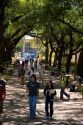 Students walking on the campus of University of Texas in Austin.