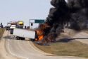 An automobile accident on Interstate 40 east of Moriarty, New Mexico.