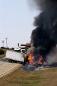 An automobile accident on Interstate 40 east of Moriarty, New Mexico.