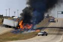 An automobile accident on Interstate 40 east of Moriarty, New Mexico.