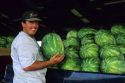 Farmer with watermelons in Cordele, Georgia.