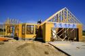 Construction worker building a new home in Boise, Idaho.