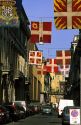 Guild flags in Turin, Italy.