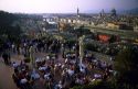 An outdoor cafe and view of Florence, Italy.