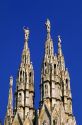 Spires of the Duomo in Milan, Italy.
