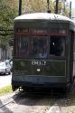 Street car trolley in New Orleans, Louisiana.