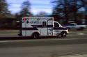 Ada County Paramedics ambulance in motion in Boise, Idaho.