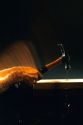 A hammer hitting a nail.