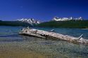 Redfish Lake and the Sawtooth Mountains in Stanley, Idaho.