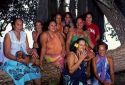 Tahitian women and children on a Sunday outing near Papeete, Tahiti.