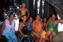 Tahitian women and children on a Sunday outing near Papeete, Tahiti.