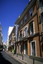Narrow street in Seville, Spain.