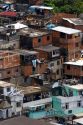 Hillside favela in Rio de Janeiro, Brazil. These slums are home to thousands of poor people squatting on public land.