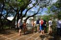 Tourists watch waterfalls at Iguazu, Argentina.