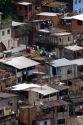 Hillside favela in Rio de Janeiro, Brazil. These slums are home to thousands of poor people squatting on public land.