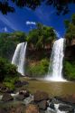 Two Sisters waterfalls at Iguazu, Argentina.