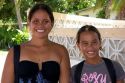 Tahitian girls on the island of Moorea.