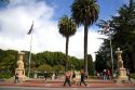 Park in the center of Sausalito, California.