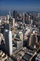 Aerial view of the city and bay of San Francisco, California.