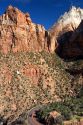 Switchback road in Zion National Park, Utah.