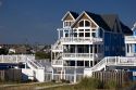 Newly constructed two story beach house at Kitty Hawk, South Carolina.