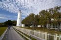 Ocracoke Lighthouse on Ocracoke Island in North Carolina.