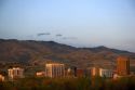 The skyline and foothills in Boise, Idaho.