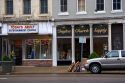 Juxtaposition of businesses in Cleveland, Ohio.