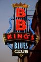 BB King's Blues Club neon sign on Beale Street in Memphis, Tennessee.