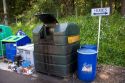 A recycling station at Gerardmer, France.