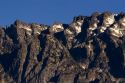 Rugged face of the Teton Mountains, Wyoming.